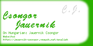 csongor jauernik business card